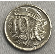 AUSTRALIA 1981 . TEN 10 CENTS COIN . LYREBIRD